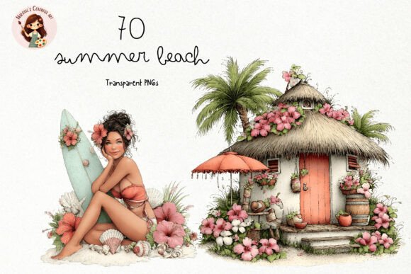70 Tropical Beach PNG Clipart: Your Aesthetic Summer Toolkit