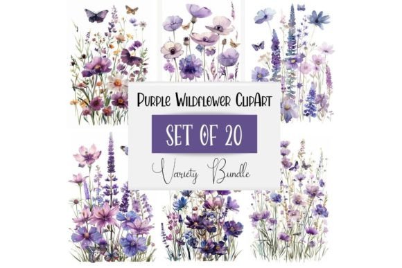 Bring Nature Indoors with Watercolor Purple Wildflowers