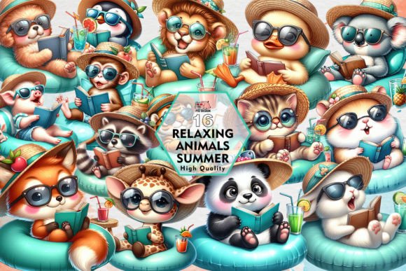 Capturing the Essence of Summer: Using Relaxing Animals Summer Clipart