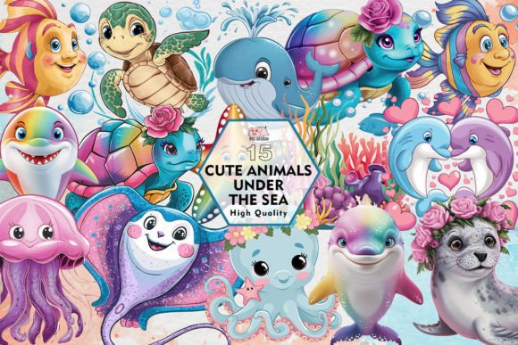 Charming Sea Life: Leveraging Cute Animals Under the Sea Sublimation