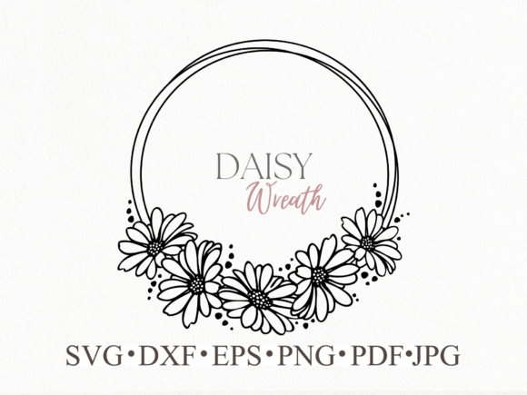 Daisy Hand Drawn Floral Wreath Svg: A Fresh Design Essential