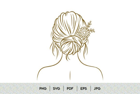 Elegance in Outline: Mastering the Floral Bun Hairstyle