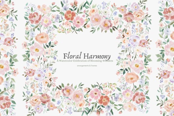 Elevate Designs with Watercolor Floral Frames