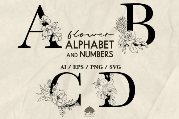 Flower Alphabet & Numbers Svg Png Eps: A Designer's Botanical Toolkit