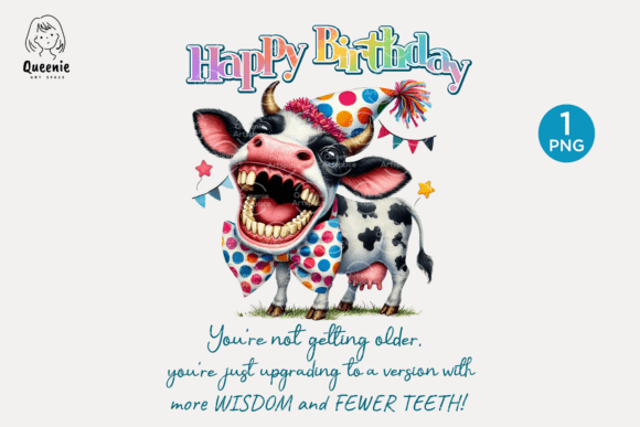 Sarcastic Birthday Cow Clipart: The Funny Design Asset You Need