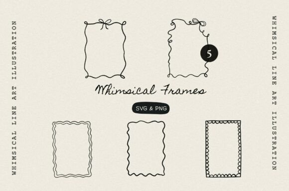 Whimsical Wavy Frames for Invitations & Design